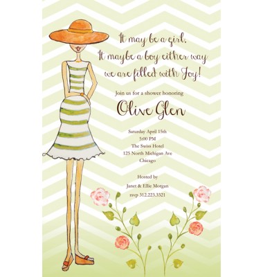 Baby Shower Invitations, Perfectly Preggers, Bella Ink